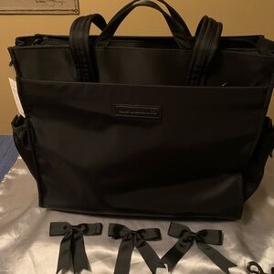 NWT Black Nylon Megan Tote